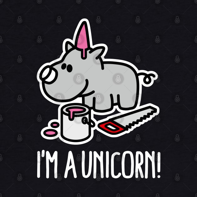 I'm a unicorn rhino funny chubby girl power BBW by LaundryFactory